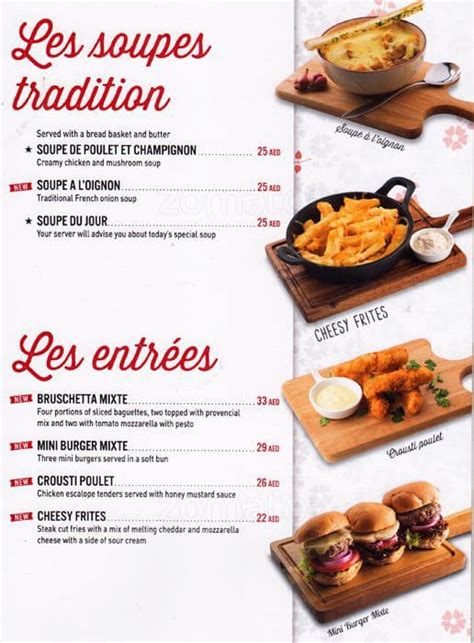 brioche dorée restaurant menu.